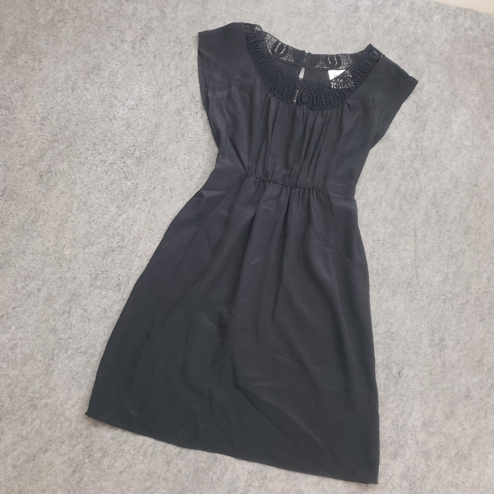 Barneys New York Dress Womens Extra Small Black‎ Mini Lace Short Silk Ladies - Picture 2 of 10